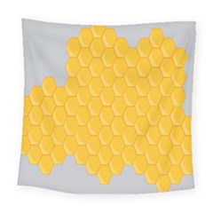 Hexagons Yellow Honeycomb Hive Bee Hive Pattern Square Tapestry (large) by artworkshop