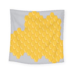 Hexagons Yellow Honeycomb Hive Bee Hive Pattern Square Tapestry (small) by artworkshop