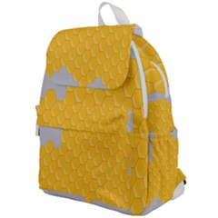 Hexagons Yellow Honeycomb Hive Bee Hive Pattern Top Flap Backpack