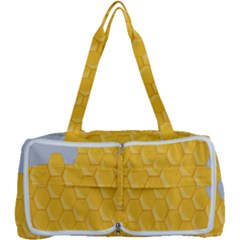 Hexagons Yellow Honeycomb Hive Bee Hive Pattern Multi Function Bag by artworkshop