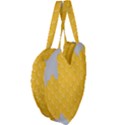 Hexagons Yellow Honeycomb Hive Bee Hive Pattern Giant Heart Shaped Tote View4