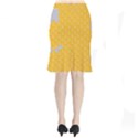 Hexagons Yellow Honeycomb Hive Bee Hive Pattern Short Mermaid Skirt View2