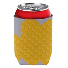 Hexagons Yellow Honeycomb Hive Bee Hive Pattern Can Holder by artworkshop