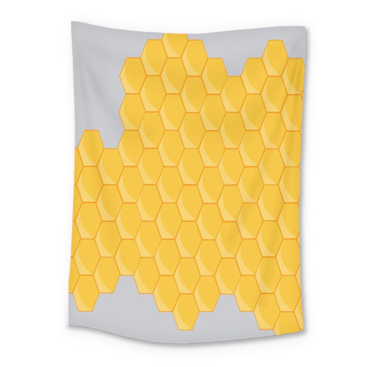 Hexagons Yellow Honeycomb Hive Bee Hive Pattern Medium Tapestry