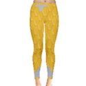 Hexagons Yellow Honeycomb Hive Bee Hive Pattern Inside Out Leggings View1