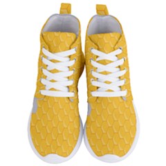 Hexagons Yellow Honeycomb Hive Bee Hive Pattern Women s Lightweight High Top Sneakers