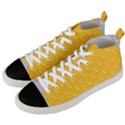 Hexagons Yellow Honeycomb Hive Bee Hive Pattern Men s Mid-Top Canvas Sneakers View2