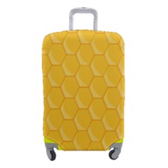 Hexagons Yellow Honeycomb Hive Bee Hive Pattern Luggage Cover (small) by artworkshop