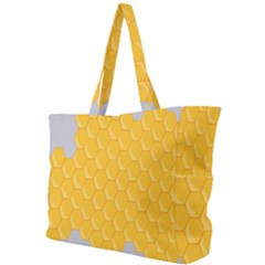 Hexagons Yellow Honeycomb Hive Bee Hive Pattern Simple Shoulder Bag by artworkshop