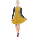 Hexagons Yellow Honeycomb Hive Bee Hive Pattern Plunge Pinafore Velour Dress View2