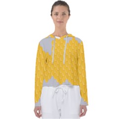 Hexagons Yellow Honeycomb Hive Bee Hive Pattern Women s Slouchy Sweat by artworkshop