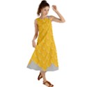 Hexagons Yellow Honeycomb Hive Bee Hive Pattern Summer Maxi Dress View1