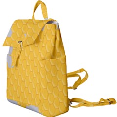 Hexagons Yellow Honeycomb Hive Bee Hive Pattern Buckle Everyday Backpack by artworkshop