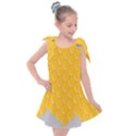 Hexagons Yellow Honeycomb Hive Bee Hive Pattern Kids  Tie Up Tunic Dress View1