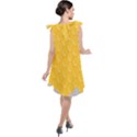 Hexagons Yellow Honeycomb Hive Bee Hive Pattern Tie Up Tunic Dress View2