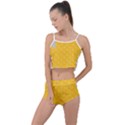 Hexagons Yellow Honeycomb Hive Bee Hive Pattern Summer Cropped Co-Ord Set View1