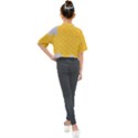 Hexagons Yellow Honeycomb Hive Bee Hive Pattern Kids Mock Neck Tee View2