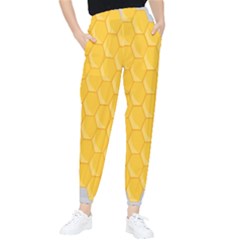 Hexagons Yellow Honeycomb Hive Bee Hive Pattern Tapered Pants