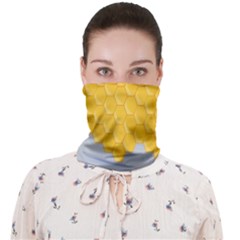 Hexagons Yellow Honeycomb Hive Bee Hive Pattern Face Covering Bandana (adult) by artworkshop