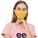 Hexagons Yellow Honeycomb Hive Bee Hive Pattern Fitted Cloth Face Mask (Adult) View1