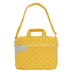 Hexagons Yellow Honeycomb Hive Bee Hive Pattern Macbook Pro Shoulder Laptop Bag  by artworkshop