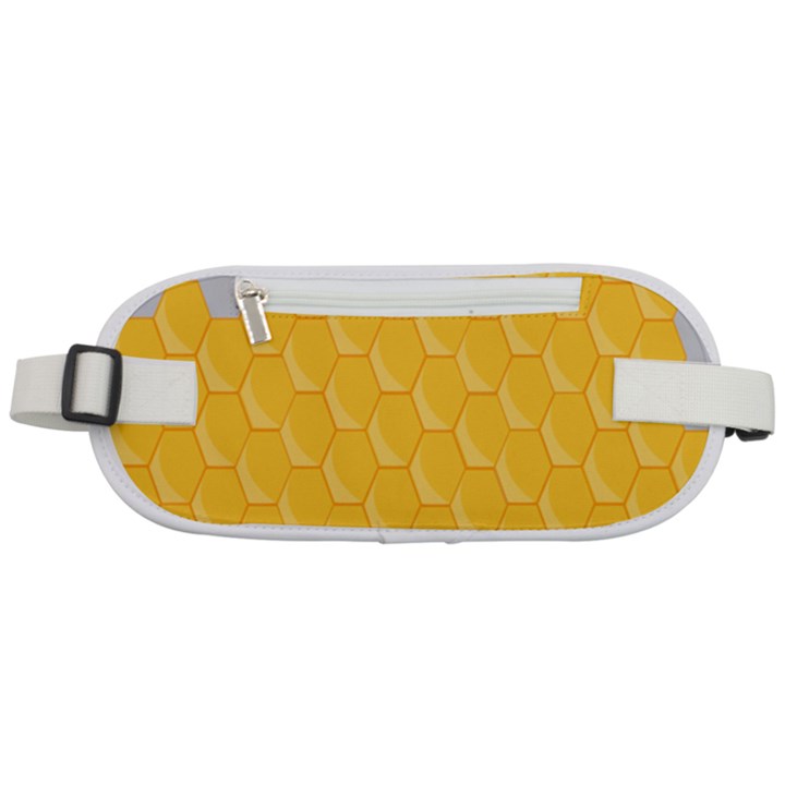 Hexagons Yellow Honeycomb Hive Bee Hive Pattern Rounded Waist Pouch