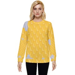 Hexagons Yellow Honeycomb Hive Bee Hive Pattern Hidden Pocket Sweatshirt by artworkshop