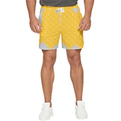 Hexagons Yellow Honeycomb Hive Bee Hive Pattern Men s Runner Shorts