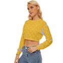 Hexagons Yellow Honeycomb Hive Bee Hive Pattern Lightweight Long Sleeve Sweatshirt View2