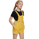 Hexagons Yellow Honeycomb Hive Bee Hive Pattern Kids  Short Overalls View3