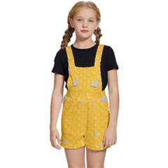 Hexagons Yellow Honeycomb Hive Bee Hive Pattern Kids  Short Overalls by artworkshop