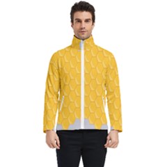 Hexagons Yellow Honeycomb Hive Bee Hive Pattern Men s Bomber Jacket