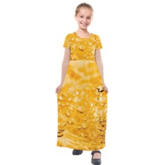 Water Kids  Short Sleeve Maxi Dress by artworkshop