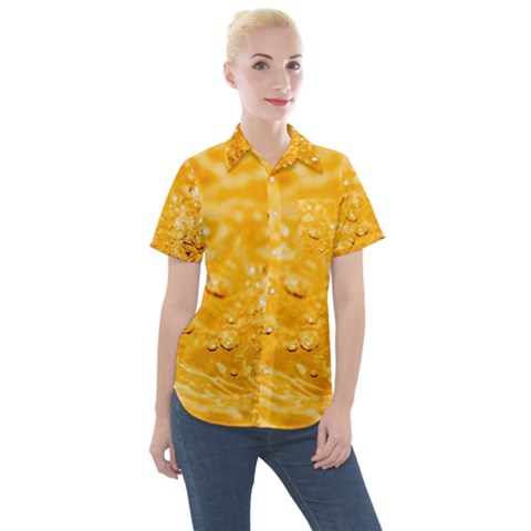 Water Women s Short Sleeve Pocket Shirt by artworkshop