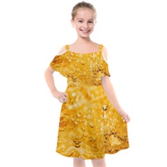 Water Kids  Cut Out Shoulders Chiffon Dress by artworkshop