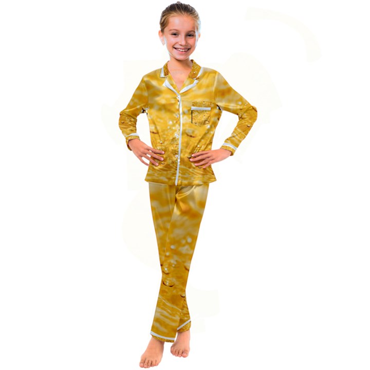 Water Kid s Satin Long Sleeve Pajamas Set