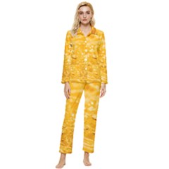 Water Womens  Long Sleeve Velvet Pocket Pajamas Set