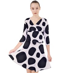 Texture Design Wallpaperpublic Quarter Sleeve Front Wrap Dress