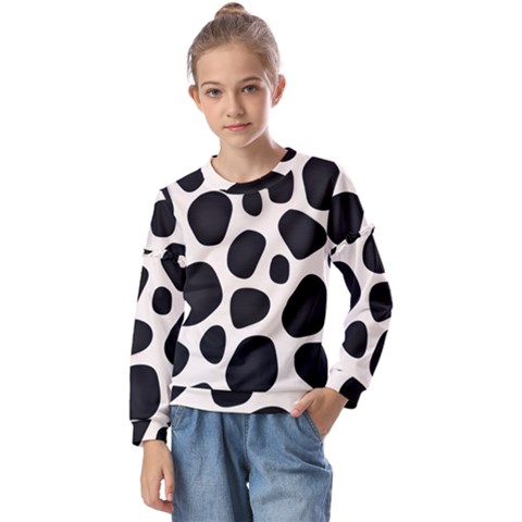 Texture Design Wallpaperpublic Kids  Long Sleeve Tee With Frill  by artworkshop