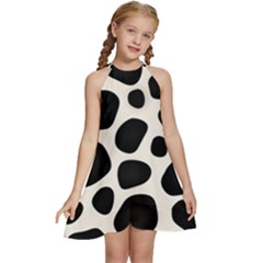 Texture Design Wallpaperpublic Kids  Halter Collar Waist Tie Chiffon Dress