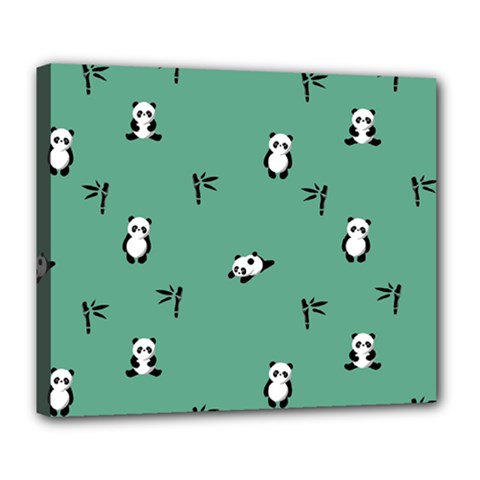 Pandas Pattern Deluxe Canvas 24  X 20  (stretched) by artworkshop