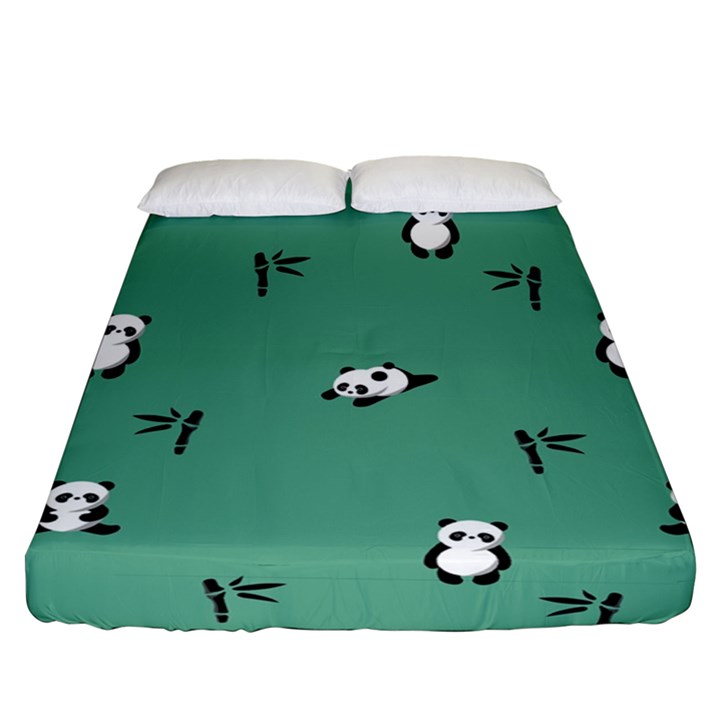 Pandas Pattern Fitted Sheet (Queen Size)