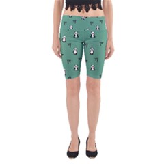 Pandas Pattern Yoga Cropped Leggings by artworkshop