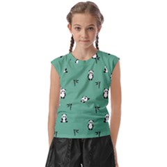 Pandas Pattern Kids  Raglan Cap Sleeve Tee by artworkshop