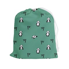 Pandas Pattern Drawstring Pouch (2xl) by artworkshop