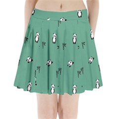 Pandas Pattern Pleated Mini Skirt by artworkshop