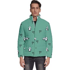 Pandas Pattern Men s Puffer Bubble Jacket Coat