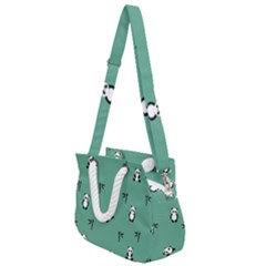 Pandas Pattern Rope Handles Shoulder Strap Bag by artworkshop