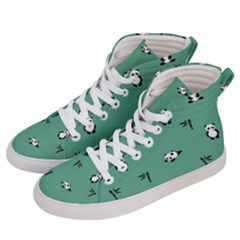 Pandas Pattern Women s Hi-top Skate Sneakers by artworkshop