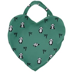 Pandas Pattern Giant Heart Shaped Tote by artworkshop